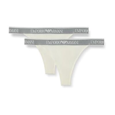 Giorgio Armani Women's Logoband 2-Pack T-Thong Panties, White, S, weiß, S Giorgio Armani Women's Logoband 2-Pack T-Thong Panties, White, S, weiß, S
