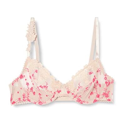 Passionata White Nights, Sehr Bedeckender Bügel-BH, Damen Unterwäsche, Dune/Pink Fluo, 100E Passionata White Nights, Sehr Bedeckender Bügel-BH, Damen Unterwäsche, Dune/Pink Fluo, 100E