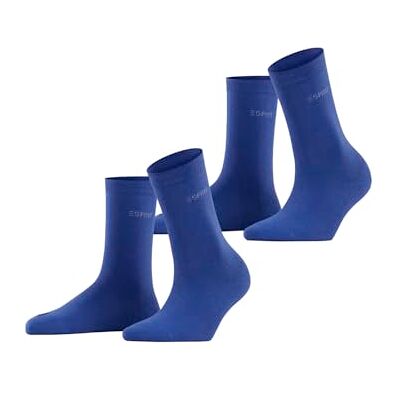 Esprit Damen Socken Uni 2-Pack W SO Baumwolle einfarbig 2 Paar, Blau (Deep Blue 6046), 39-42 Esprit Damen Socken Uni 2-Pack W SO Baumwolle einfarbig 2 Paar, Blau (Deep Blue 6046), 39-42
