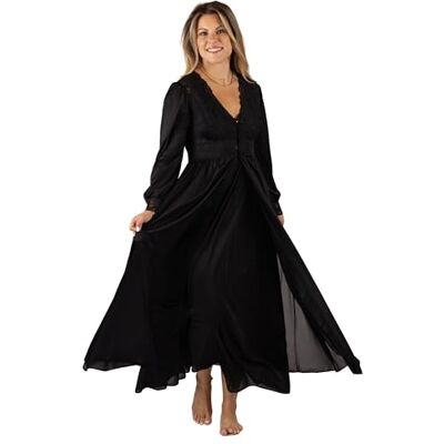 Shadowline Damen 71737 Bademantel, Schwarz, 3X Shadowline Damen 71737 Bademantel, Schwarz, 3X