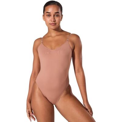 Capezio Damen Camisole Leotard with Clear Transition Straps Shapewear Bodysuit, Suntan, XS Capezio Damen Camisole Leotard with Clear Transition Straps Shapewear Bodysuit, Suntan, XS