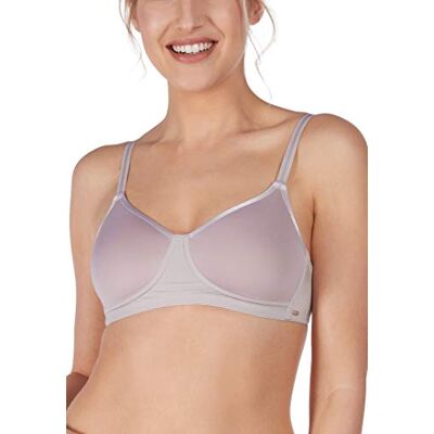 HUBER Damen Bügelloser BH Pure & Sensual bügelloser Spacer BH, Violett (Light Taupe 0636), 75 B HUBER Damen Bügelloser BH Pure & Sensual bügelloser Spacer BH, Violett (Light Taupe 0636), 75 B