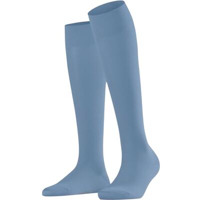 FALKE Damen Kniestrümpfe Cotton Touch W Kh Baumwolle lang einfarbig 1 Paar, Blau Sky Blue 6876, 35-38 FALKE Damen Kniestrümpfe Cotton Touch W Kh Baumwolle lang einfarbig 1 Paar, Blau Sky Blue 6876, 35-38
