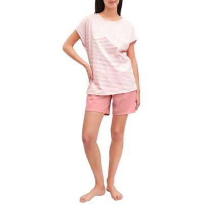 CALIDA Lovely Nights Kurz-Pyjama Damen Peach Cream 44-46 CALIDA Lovely Nights Kurz-Pyjama Damen Peach Cream 44-46