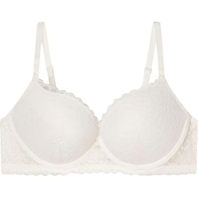 Women'secret Gorgeous Push-up-BH mit Spitze, transparent, Khaki, weiß, 85B Women'secret Gorgeous Push-up-BH mit Spitze, transparent, Khaki, weiß, 85B