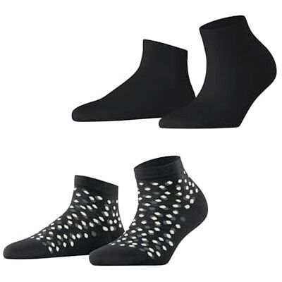 Esprit Damen Socken Eclipse Dots Multipack W Sn Baumwolle gemustert 2 Paar, Schwarz Black 0050, 35-38 Esprit Damen Socken Eclipse Dots Multipack W Sn Baumwolle gemustert 2 Paar, Schwarz Black 0050, 35-38