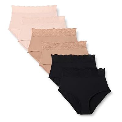 Amazon Damen Damenhöschen aus Mikrofaser mit Spitzenbesatz in den Ausführungen Bikini, Boyshort, Tanga und Full Brief, 6er Pack, Gewaschene Bronze/Helles Blütenblatt/Schwarz, 34 Amazon Damen Damenhöschen aus Mikrofaser mit Spitzenbesatz in den Ausführungen Bikini, Boyshort, Tanga und Full Brief, 6er Pack, Gewaschene Bronze/Helles Blütenblatt/Schwarz, 34