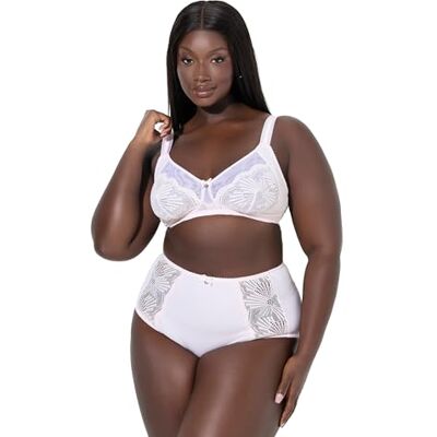 Ulla Popken Damen große Größen Übergrößen Plus Size BH, ohne Bügel, Mesh, Spitze rosa 90F 825785508-90F Ulla Popken Damen große Größen Übergrößen Plus Size BH, ohne Bügel, Mesh, Spitze rosa 90F 825785508-90F
