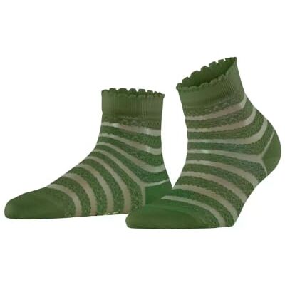 FALKE Damen Socken Border Lace W So Baumwolle gemustert 1 Paar, Grün Cypress 7528, 39-40 FALKE Damen Socken Border Lace W So Baumwolle gemustert 1 Paar, Grün Cypress 7528, 39-40