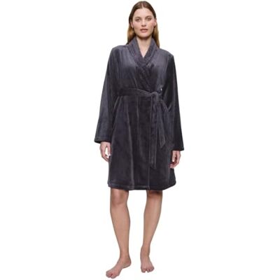 Triumph Women's Fleece Robe 05 Bathrobe, Ink Gray, 40/42 Triumph Women's Fleece Robe 05 Bathrobe, Ink Gray, 40/42
