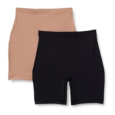 Amazon Damen Panty aus Mikrofaser, 2er-Pack, Gewaschene Bronze/Schwarz, 44 Amazon Damen Panty aus Mikrofaser, 2er-Pack, Gewaschene Bronze/Schwarz, 44