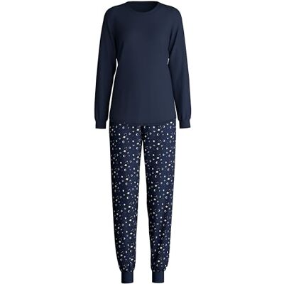 CALIDA Midnight Dreams Bündchen-Pyjama Damen Peacoat Blue 52-54 CALIDA Midnight Dreams Bündchen-Pyjama Damen Peacoat Blue 52-54