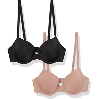 Amazon Damen Halbschalen-BH aus Mikrofaser, 2er-Pack, Dunkles Taupe, 80C Amazon Damen Halbschalen-BH aus Mikrofaser, 2er-Pack, Dunkles Taupe, 80C