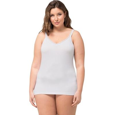 Ulla Popken Damen Unterhemd, Spitze, Bambus, Hautfreundlich Unterhemd Ulla Popken Damen Unterhemd, Spitze, Bambus, Hautfreundlich Unterhemd