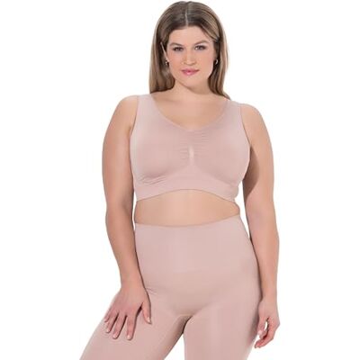 Ulla Popken Damen große Größen Übergrößen Plus Size Shaping-Bustier, nahtlos, ohne Verschluss Puder 46+ 820332300-46+ Ulla Popken Damen große Größen Übergrößen Plus Size Shaping-Bustier, nahtlos, ohne Verschluss Puder 46+ 820332300-46+