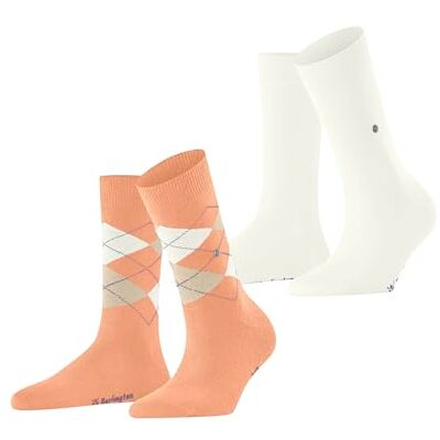 Burlington Damen Socken Everyday Mix Multipack W So Baumwolle gemustert 2 Paar, Orange Peach 8766, 36-41 Burlington Damen Socken Everyday Mix Multipack W So Baumwolle gemustert 2 Paar, Orange Peach 8766, 36-41