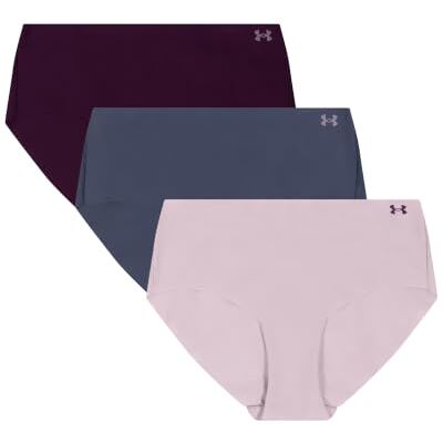 Under Armour Damen Hipster-Slips im 3er-Pack – Unsichtbares Pure Stretch, nahtlos, Keine Abdrücke, Ultraleicht, ganztägiger Under Armour Damen Hipster-Slips im 3er-Pack – Unsichtbares Pure Stretch, nahtlos, Keine Abdrücke, Ultraleicht, ganztägiger