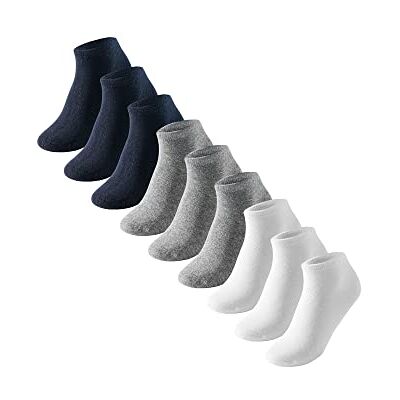 Uncover by Schiesser 9 Paar Quarter Herren Socken Cotton Fit 178588, Farbe:3x Weiß / 3x Grau Mel. / 3x Nachtblau, Socken & Strümpfe:39-42 Uncover by Schiesser 9 Paar Quarter Herren Socken Cotton Fit 178588, Farbe:3x Weiß / 3x Grau Mel. / 3x Nachtblau, Socken & Strümpfe:39-42