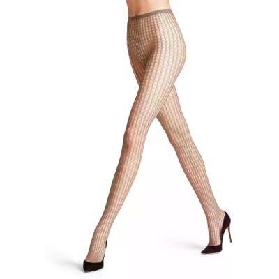 FALKE Damen Strumpfhose Wicker Game W Ti transparent gemustert 1 Stück, Hautfarben Sesame 4390, XL FALKE Damen Strumpfhose Wicker Game W Ti transparent gemustert 1 Stück, Hautfarben Sesame 4390, XL