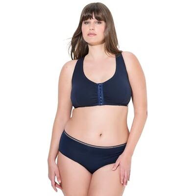 Ulla Popken Damen große Größen Übergrößen Plus Size Bustier, Still-BH, Vorderverschluss Nachtblau 100D 842928139-100D Ulla Popken Damen große Größen Übergrößen Plus Size Bustier, Still-BH, Vorderverschluss Nachtblau 100D 842928139-100D