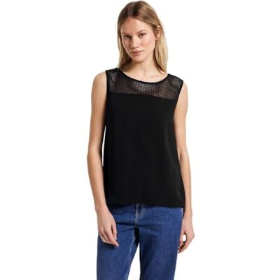 Street One Damen Schwarzes Casual Ärmelloses T-Shirt Street One Damen Schwarzes Casual Ärmelloses T-Shirt