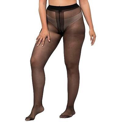 Ulla Popken Damen große Größen Übergrößen Plus Size Feinstrumpfhose, Laufmaschenstopp, Ernergy Support, 20 den 804723 Ulla Popken Damen große Größen Übergrößen Plus Size Feinstrumpfhose, Laufmaschenstopp, Ernergy Support, 20 den 804723