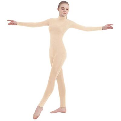 SUPRNOWA Damen Turtleneck Full Body Unitard Bodycon Einteiler Ganzkörper-Overall Langarm Rollkragen Tanzen Yoga Gymnastik Kostüm Bühnenauftritt SUPRNOWA Damen Turtleneck Full Body Unitard Bodycon Einteiler Ganzkörper-Overall Langarm Rollkragen Tanzen Yoga Gymnastik Kostüm Bühnenauftritt