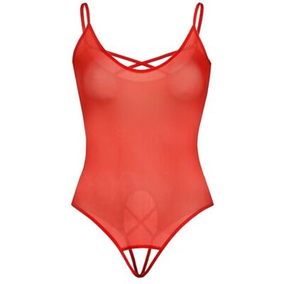 Teyli Bodysuit Women Damen Body Ouvert Tanga Mesh Top Body Ouvert Bodys Damen aus Feinem Mesh mit Verstellbaren Trägern und Rundhalsausschnitt Rot L/XL Teyli Bodysuit Women Damen Body Ouvert Tanga Mesh Top Body Ouvert Bodys Damen aus Feinem Mesh mit Verstellbaren Trägern und Rundhalsausschnitt Rot L/XL