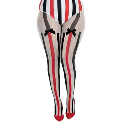 amscan Damen Rot Schwarz & Weiß Vintage Zirkus Strumpfhose Erwachsene Übergröße (1 Stück) Bequeme Passform Ideal für Halloween, Cosplay, Themen-Events & Mehr amscan Damen Rot Schwarz & Weiß Vintage Zirkus Strumpfhose Erwachsene Übergröße (1 Stück) Bequeme Passform Ideal für Halloween, Cosplay, Themen-Events & Mehr