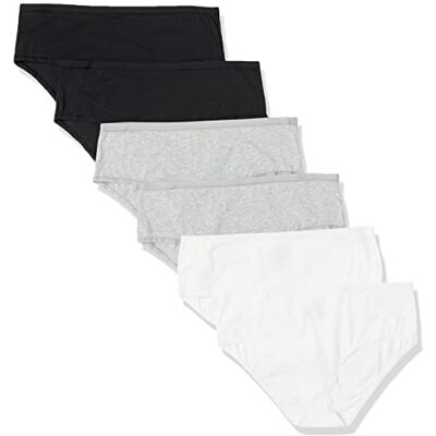 Amazon Damen Midi-Unterwäsche aus Baumwolle, 6er-Pack, Neutral, 44 Amazon Damen Midi-Unterwäsche aus Baumwolle, 6er-Pack, Neutral, 44