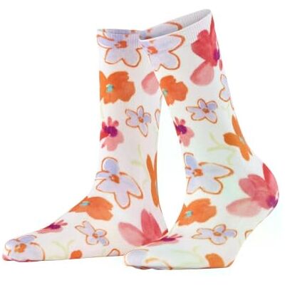 Burlington Damen Socken Garden Bloom W So Baumwolle gemustert 1 Paar, Weiß White 2009, 36-41 Burlington Damen Socken Garden Bloom W So Baumwolle gemustert 1 Paar, Weiß White 2009, 36-41