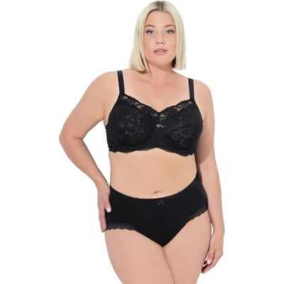 Ulla Popken Damen große Größen Übergrößen Plus Size Bügel-BH, Spitze, Softcups schwarz 90C 841638100-90C Ulla Popken Damen große Größen Übergrößen Plus Size Bügel-BH, Spitze, Softcups schwarz 90C 841638100-90C