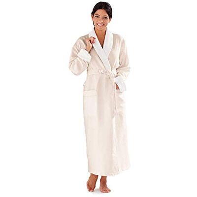 BOCA BT TERRY Boca Terry Women's and Men's Robe, Luxury Microfiber Eggshell Bathrobe, One Size Fits All BOCA BT TERRY Boca Terry Women's and Men's Robe, Luxury Microfiber Eggshell Bathrobe, One Size Fits All