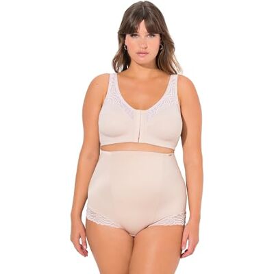 Ulla Popken Damen Entlastungs-BH Kelly, Ohne Bügel, Vorderverschluss, C -D BH's, Helles Beige, 110 EU Ulla Popken Damen Entlastungs-BH Kelly, Ohne Bügel, Vorderverschluss, C -D BH's, Helles Beige, 110 EU