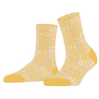 FALKE Damen Socken Coast Tile W So Baumwolle gemustert 1 Paar, Gelb Banana 1333, 35-38 FALKE Damen Socken Coast Tile W So Baumwolle gemustert 1 Paar, Gelb Banana 1333, 35-38