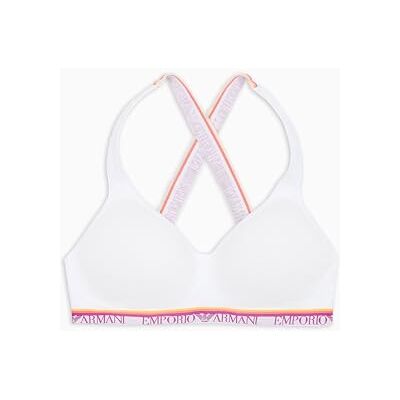 Giorgio Armani Woman Everyday Triangel-BH aus Baumwolle, gepolstert, Beige, Größe XL, weiß, 46 Giorgio Armani Woman Everyday Triangel-BH aus Baumwolle, gepolstert, Beige, Größe XL, weiß, 46