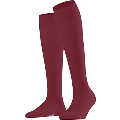FALKE Damen Kniestrümpfe Cotton Touch W Kh Baumwolle lang einfarbig 1 Paar, Rot Ruby 8830, 39-42 FALKE Damen Kniestrümpfe Cotton Touch W Kh Baumwolle lang einfarbig 1 Paar, Rot Ruby 8830, 39-42