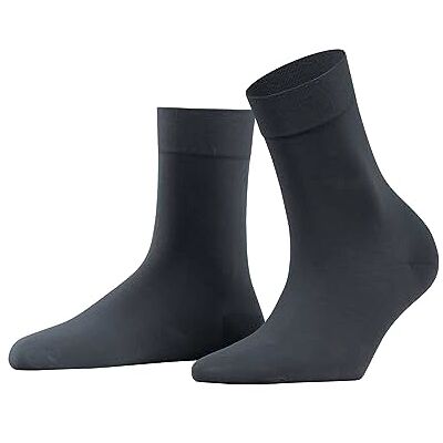 FALKE Damen Socken Fine Softness 50 DEN W So halb-blickdicht einfarbig 1 Paar, Grau Graphite 3146, 35-38 FALKE Damen Socken Fine Softness 50 DEN W So halb-blickdicht einfarbig 1 Paar, Grau Graphite 3146, 35-38