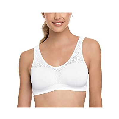 Bali Damen Lace 'N Smooth Firm-Control Lace Body Shaper mit integriertem Bügel-BH, Weiss/opulenter Garten, 75E Bali Damen Lace 'N Smooth Firm-Control Lace Body Shaper mit integriertem Bügel-BH, Weiss/opulenter Garten, 75E