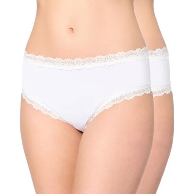 Nur Die Lace Panty 2er-Pack Invisible – Nahtlose Hipster-Pants mit Spitze Unsichtbar & Seamless weiche leichte Mikrofaser Damen Panty Nur Die Lace Panty 2er-Pack Invisible – Nahtlose Hipster-Pants mit Spitze Unsichtbar & Seamless weiche leichte Mikrofaser Damen Panty
