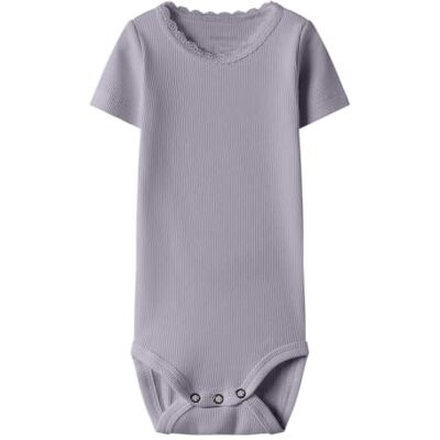 NAME IT Damen Nbfkab Ss Body Noos, Lavender Gray, Numeric_56 NAME IT Damen Nbfkab Ss Body Noos, Lavender Gray, Numeric_56