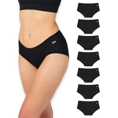 Bea 7er-Pack Unterhosen Damen Bambus, Hipster Unterwäsche Damen – Weich, Atmungsaktiv, Bequem, Mittelhoher Schnitt Bea 7er-Pack Unterhosen Damen Bambus, Hipster Unterwäsche Damen – Weich, Atmungsaktiv, Bequem, Mittelhoher Schnitt