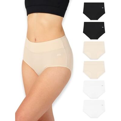 Bea 6er-Pack Unterhosen Damen Bambus, Weiche Bauchweg Unterhose Damen – Atmungsaktiv, Hoher Bund, Angenehmer Taillenslip Bea 6er-Pack Unterhosen Damen Bambus, Weiche Bauchweg Unterhose Damen – Atmungsaktiv, Hoher Bund, Angenehmer Taillenslip