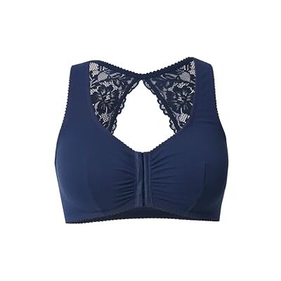 Ulla Popken Damen große Größen Übergrößen Plus Size Bustier, Rückenspitze, Vorderverschluss, bügellos Nachtblau 120D 844292139-120D Ulla Popken Damen große Größen Übergrößen Plus Size Bustier, Rückenspitze, Vorderverschluss, bügellos Nachtblau 120D 844292139-120D