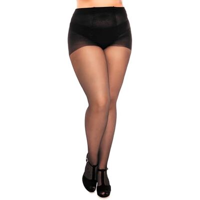 GLAMORY Damen Supersize 20 Strumpfhose, Schwarz, 8XL-10XL GLAMORY Damen Supersize 20 Strumpfhose, Schwarz, 8XL-10XL