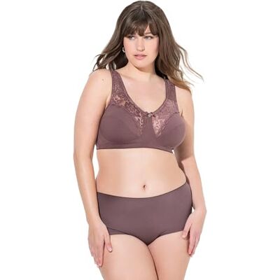Ulla Popken Damen große Größen Übergrößen Plus Size Entlastungs-BH, Spitze, ohne Bügel Erde 95C 800619345-95C Ulla Popken Damen große Größen Übergrößen Plus Size Entlastungs-BH, Spitze, ohne Bügel Erde 95C 800619345-95C