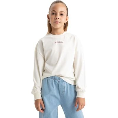 DeFacto Langarmshirt für Mädchen Modische Langarmshirts für Mädchen Stilvolle Vielfalt für jeden Anlass, Mädchen Langarmshirts von Regular Fit Crew Neck DeFacto Langarmshirt für Mädchen Modische Langarmshirts für Mädchen Stilvolle Vielfalt für jeden Anlass, Mädchen Langarmshirts von Regular Fit Crew Neck