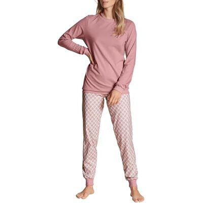 CALIDA Lovely Nights Bündchen-Pyjama Damen, mit Rippbündchen an Ärmeln und Hose CALIDA Lovely Nights Bündchen-Pyjama Damen, mit Rippbündchen an Ärmeln und Hose