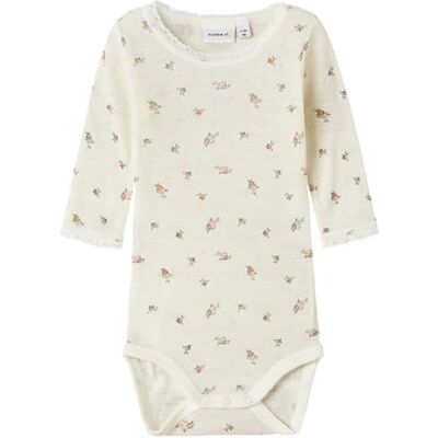 NAME IT Damen Nbfwang Wool Needle Ls Body Noos, Snow White, Numeric_50 NAME IT Damen Nbfwang Wool Needle Ls Body Noos, Snow White, Numeric_50