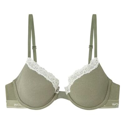Women'secret Sujetador Clásico Beautiful Algodón BH, Khaki, 90B Damen Women'secret Sujetador Clásico Beautiful Algodón BH, Khaki, 90B Damen